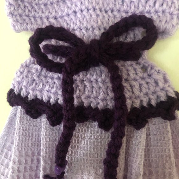 Crochet dish towel, Dress shape towel - Picture 2 of 9